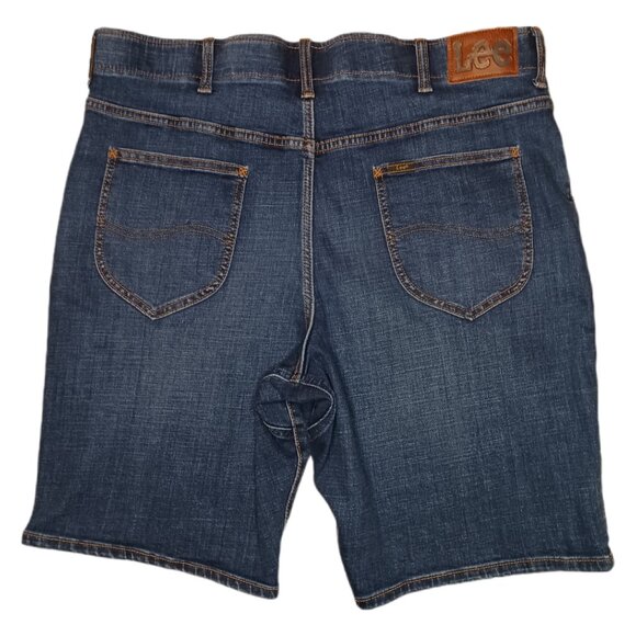 Lee Extreme Motion Mens Size 40 Shorts Blue Jean 10.5'' Inseam Regular Fit - Picture 2 of 11